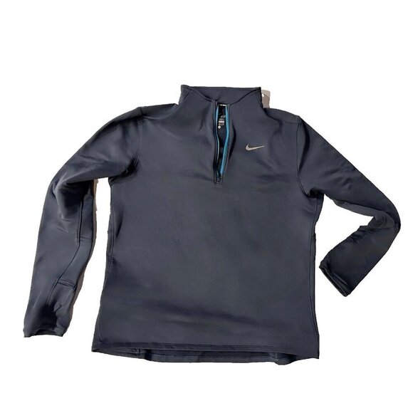 Nike Other - Nike Running Element Dri-Fit Quarter-Zip Gray Teal 1/4 Pullover Shirt Mens Sz XL